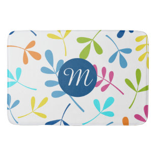 Veelkleurige Assorted Leaves Design (gepersonalise Badmat