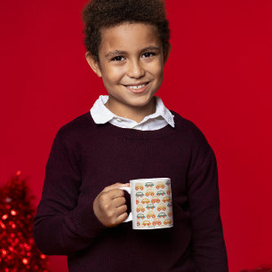  veelkleurige auto's patroon koffiemok