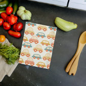  veelkleurige auto's patroon theedoek