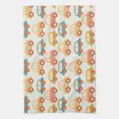  veelkleurige auto's patroon theedoek (Verticaal)