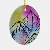 Veelkleurige bergkunst ornament (Rechts)