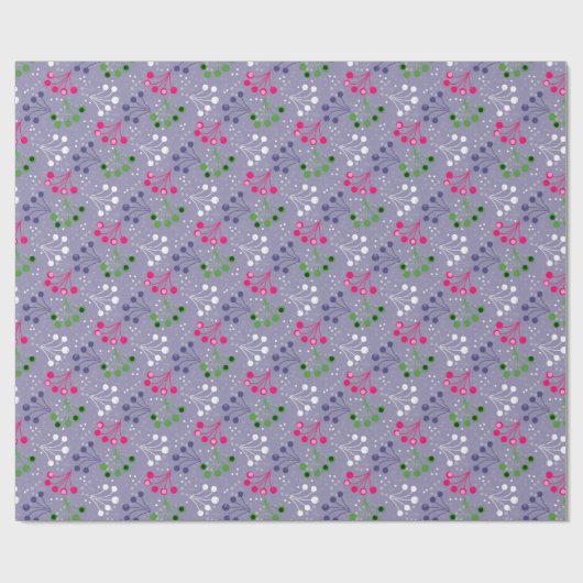 Veelkleurige bes eenvoudig patroon retro sixties cadeaupapier (Vlak)