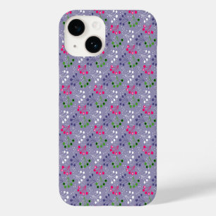 Veelkleurige bes eenvoudig patroon retro sixties Case-Mate iPhone 14 hoesje