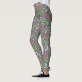 Veelkleurige bes eenvoudig patroon retro sixties leggings (Links)