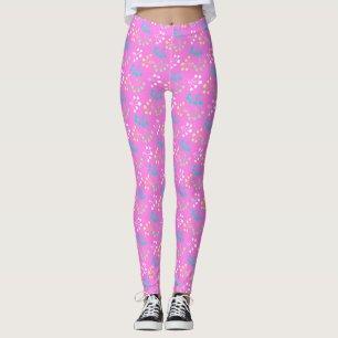 Veelkleurige bessen eenvoudig patroon retro sixtie leggings
