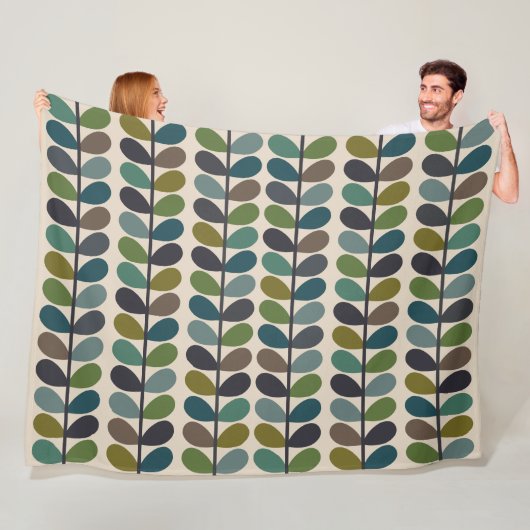 Veelkleurige bladeren, Multi Stem Kingfischer Fleece Deken (In situ)