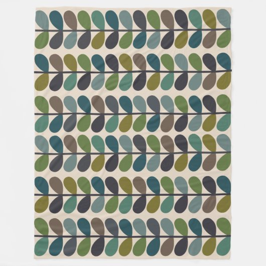 Veelkleurige bladeren, Multi Stem Kingfischer Fleece Deken (Voorkant)