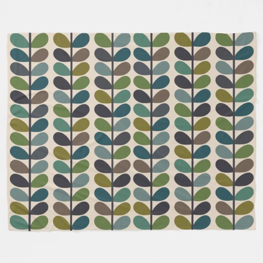 Veelkleurige bladeren, Multi Stem Kingfischer Fleece Deken (Voorkant (Horizontaal))