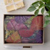 Veelkleurige bladeren ontkoppelen tissuepapier (Geschenk)