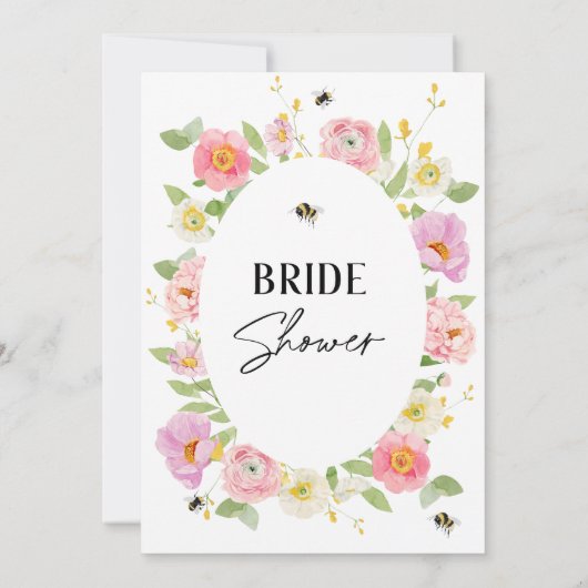 Veelkleurige bloem bedoeld om Vrijgezellenfeest bi Kaart (Achterkant)