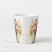 Veelkleurige bloemen #7 latte mok (Voorkant)