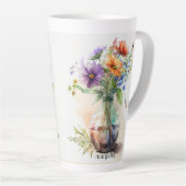 Veelkleurige bloemen #8 latte mok (Rechterhoek)