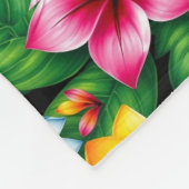 Veelkleurige bloemen en bladeren Patroon-57577 Fleece Deken (Hoek)