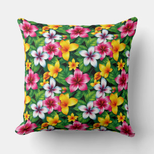 Veelkleurige bloemen en bladeren Patroon-57577 Kussen