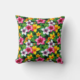 Veelkleurige bloemen en bladeren Patroon-57577 Kussen