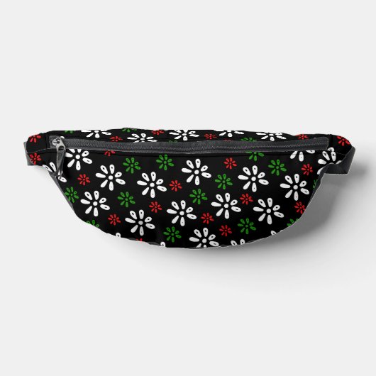 Veelkleurige bloemen Fanny Pack Heuptasje (Liggend)