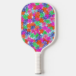 Veelkleurige bloemen Kleurrijk bloemenpatroon Pickleball Paddle