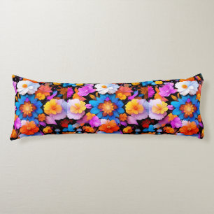 Veelkleurige bloemen Patroon-68577 Lichaamskussen