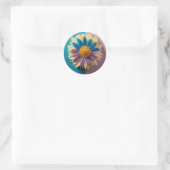 Veelkleurige Bloemen Sticker Kunst (Tas)