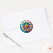 Veelkleurige Bloemen Sticker Kunst (Envelop)