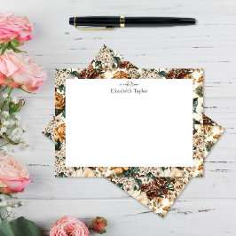  veelkleurige bloemen, witte rode rozen notitiekaartje