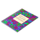 Veelkleurige bloemige Abstracte reflecties Notitieboek (Linkerzijde)