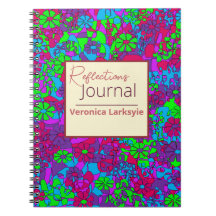 Veelkleurige bloemige Abstracte reflecties