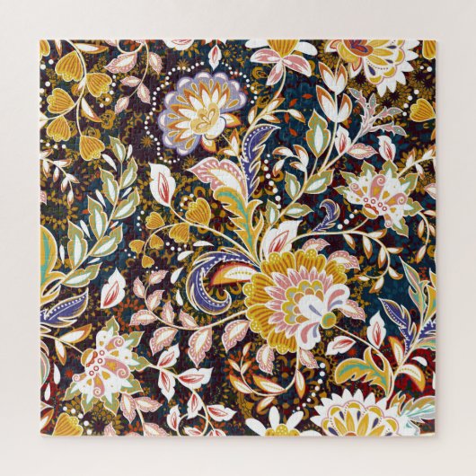 Veelkleurige bloemige Provence patroon Legpuzzel (Verticaal)