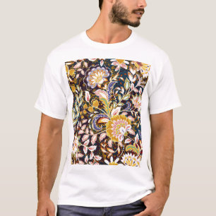 Veelkleurige bloemige  Provence patroon T-shirt