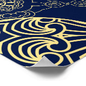 Veelkleurige Boho schedel patroon. Poster (Hoek)