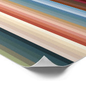 Veelkleurige Boho-strepen Poster (Hoek)