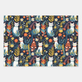 Veelkleurige Botanische Kat Inpakpapier Vel (Voorkant 2)