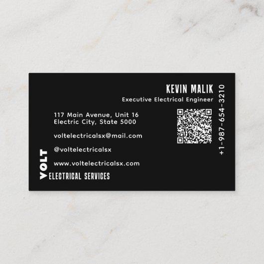 Veelkleurige Bulb Shape Lighting Visitekaartje (Achterkant)