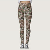 veelkleurige camo leggings (Voorkant)