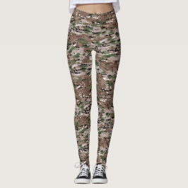 veelkleurige camo leggings