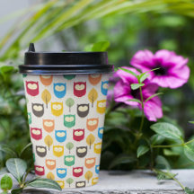 Veelkleurige Cartoon Uil Papier cup