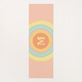 Veelkleurige cirkels en tijgerkat yogamat (Achterkant)