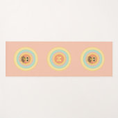 Veelkleurige cirkels en tijgerkat yogamat (Voorkant (horizontaal))