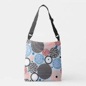 Veelkleurige cirkels, grafisch patroonontwerp. crossbody tas (Voorkant)