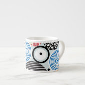 Veelkleurige cirkels, grafisch patroonontwerp. espresso kop (Voorkant rechts)