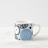 Veelkleurige cirkels, grafisch patroonontwerp. espresso kop (Rechts)