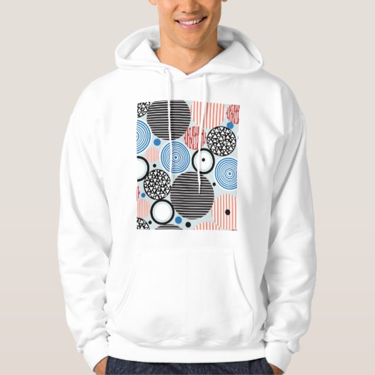 Veelkleurige cirkels, grafisch patroonontwerp. hoodie (Voorkant)
