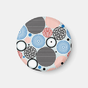 Veelkleurige cirkels, grafisch patroonontwerp. magneet