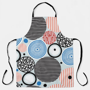 Veelkleurige cirkels, grafisch patroonontwerp. schort