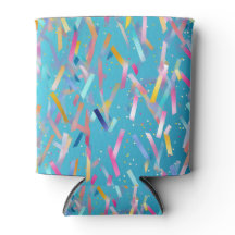 Veelkleurige confetti achtergrond op blauw