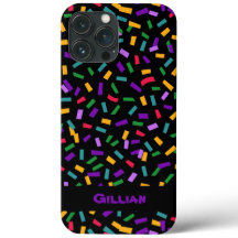 veelkleurige confetti zwart