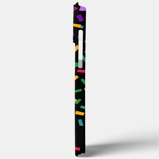 veelkleurige confetti zwart Case-Mate iPhone case (Achterkant / Links)