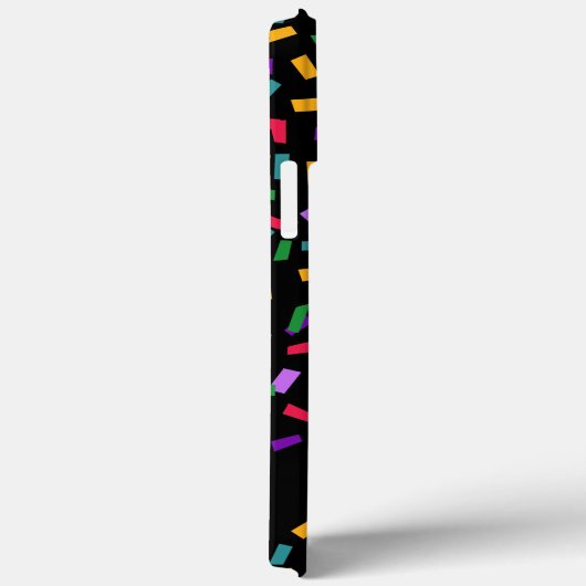 veelkleurige confetti zwart Case-Mate iPhone case (Achterkant / Rechts)