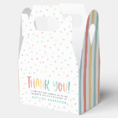 Veelkleurige dank u spot streep gunst bedankdoosjes (Geopend)