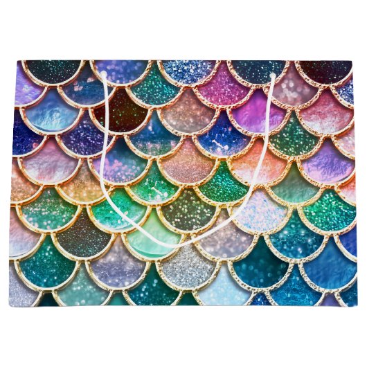 Veelkleurige de luxe schittert de Schalen van de Large Cadeautasje (Voorkant)